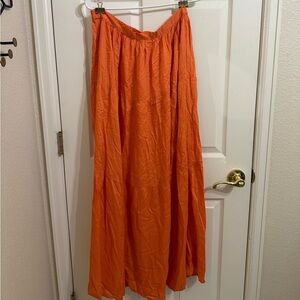 ASOS Esmee Orange Coral Flowy Maxi Skirt
